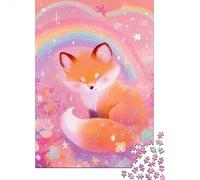 Rainbow Fox Fantasy Puzzles Imposible,desafío para Adultos Juego Educativo 1000 Piezas Obra De Arte De Juego De para Adultos Y Niños Mayores De 12 Años 70x50cm/1000pcs