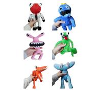 Rainbow Friends Peluche Juguete Night Azul Plush Horror Game 6 Pcs Muñeco Regalos de Acción Gracias Halloween Navidad para Niños los Juegos Stuffed Doll Entrega al Día Siguiente 12-20 Inch