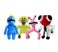 Rainbow Friends Peluche Juguete Night Plush Horror Game Muñeco Regalos de Acción Gracias Halloween Navidad para Niños y Fanáticos los Juegos Stuffed Doll (4 Piezas)