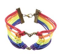 Rainbow Gay Pride Pulsera Lgbtq Pride Accesorios Rainbow Rope Pulsera Bangle Tejido Hecho a Mano Gay Pulsera Trenzada Amistad Lesbiana Pride Stuff For Love MulticolorHermoso diseño