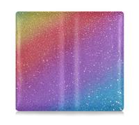 Rainbow Gradient Glitter Leather Auto Registration Insurance & ID Card Holder Truck Accessories for Documentos, Tarjetas, Licencia, Brillo degradado arcoíris, 1 size
