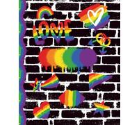 Rainbow Graffiti Composition Notebook - Wide Ruled Journal with LGBTQ+ Pride Brick Wall Art - Colorful School or Office Writing Book for All Ages": Bold, Inclusive Design for Everyday Expression