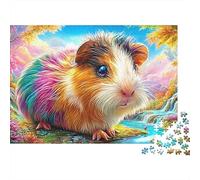 Rainbow Guinea Pig por A Stream Puzzle De 1000 Piezas Lindo Cerdo de Guinea Juego Desafiante para Hombres, Mujeres Y Ancianos 52x38cm/1000pcs