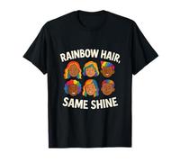 Rainbow Hair Same Shine Diversity Unity Art Camiseta