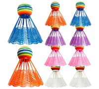 Rainbow Head Badminton - Durable Nylon Rainbow Badminton Navette | Vibrant Rainbiow Badmintons Establece Para El Entrenamiento | Herramienta De Práctica Deportiva Multifuncional Adecuado Para Niños