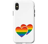 Rainbow Heart LGBTQ Design - Pride Love & Diversity Carcasa para iPhone X/XS