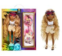 RAINBOW HIGH 578376 Muñeca de Moda con Vestido, Piernas Reemplazables y Soporte para Muñeca, Incluye Toalla, Bolso y Más, Edad: 6+ años, Harper Dune