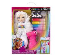 RAINBOW HIGH Air Brush & Create - 1 Muñeca de Moda DIY con Kit de Aerógrafo, Rotuladores Arco Iris Lavables, Pelo Largo, Ojos Verdes, Juego Creativo para Niños de 4 a +12 Años