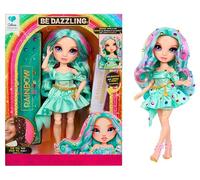 RAINBOW HIGH Be Dazzling - Celine Turquoise - Muñeca de Moda Turquesa de 28 cm con Herramienta para Deslumbrar, Gemas Brillantes y Accesorios de Estilismo
