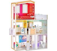 Rainbow High Casa de muñecas de Madera de 3 Plantas (120cm de Alto y 90cm de Ancho), amueblada, con hidromasaje, Ducha, Lavabo, Ascensor y más de 50 Accesorios. Edad: de 6 a 12 años