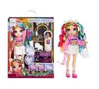 RAINBOW HIGH Creative Crystals Amaya - Muñeca de Moda Arco Iris de 28 cm con Accesorio de Cristal Make It Kit, Anillo para Ti, DIY, Manualidades, Juego de Resina, para Niños +8 Años, NO Comestible