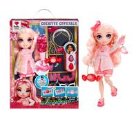 RAINBOW HIGH Creative Crystals Bella - Muñeca de Moda Rosa de 28 cm con Kit para Accesorios de Cristal Make It, Anillo, Bricolaje, Manualidades, Juego de Resina, para Niños +8 Años, NO Comestible