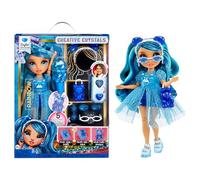 RAINBOW HIGH Creative Crystals Skyler - Muñeca de Moda Azul de 28 cm con Kit para Accesorios de Cristal Make It, Anillo para Ti, Manualidades, Juego de Resina, para Niños +8 Años, NO Comestible