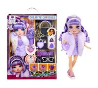 RAINBOW HIGH Creative Crystals Violeta - Muñeca de Moda Violeta de 28 cm con Accesorio de Cristal Make It Kit, Anillo para Ti, Manualidades, Juego de Resina, para Niños Mayores +8 Años, NO Comestible