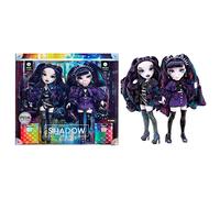 RAINBOW HIGH Edición Especial Gemelas - Pack de 2 Muñecas de Moda: Naomi & Veronica Storm - Incluye Vestidos morados y Negros con Accesorios - para niñas y niños de 6 a 12 años - para coleccionar