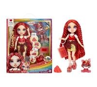 RAINBOW HIGH Fashion Doll con Slime & Mascota - Ruby (Rojo) - Muñeca Centelleante de 28 cm con Cieno Brillante DIY, Mascota Mágica y Accesorios de Moda - Juguete Infantil - Ideal para 4-12 Años
