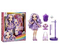 RAINBOW HIGH Fashion Doll with Slime & Mascota - Violet (Morado) - Muñeca Centelleante de 28 cm con Cieno Brillante, Mascota Mágica y Accesorios de Moda - Juguete Infantil - Edades de 4-12 Años