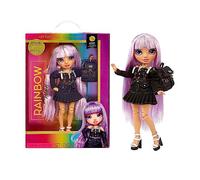 RAINBOW HIGH - Junior - Special Edition - Avery Styles - 22,86 cm Muñeca de Moda Rainbow Shimmer Hair Posable con Accesorios y Mochila Flexible de Abrir y Cerrar- para niños y niñas de 4 a 12 años