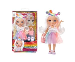 Rainbow High Littles - Opal Raine - Muñeca de Moda Pequeña y Articulable - Muñeca Arco Iris de 14 cm con Bolso y Unicornio Mágico de Mascota - Adecuada para Niños y Coleccionistas