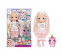 RAINBOW HIGH Littles Rainbow Fantasy Fairies & Pet - Opal, Rainbow - Pequeña Muñeca Posable de 14 cm y Mascota Búho de Fantasía con Alas de Hada Intercambiables, Regalo para Niños +4