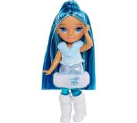 RAINBOW HIGH Littles Rainbow Fantasy Fairies & Pet - Sapphire, Blue - Pequeña Muñeca Posable de 14 cm y Mascota Perro de Fantasía con Alas de Hada Intercambiables, Regalo para Niños +4