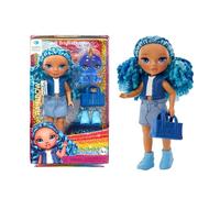 Rainbow High Littles - Sapphire Bradshaw - Muñeca de Moda Pequeña y Articulable - Muñeca Azul de 14 cm con Bolso y Mascota Mágica Yeti - Adecuada para Niños y Coleccionistas