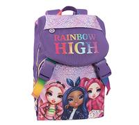 RAINBOW HIGH - Mochila escolar extensible con extensión de fuelle de 9 cm, compartimento grande, cremalleras y bolsillos - Mochila para niña, 29 x 41 x 13,5 cm, berenjena, Taglia Unica, berenjena,