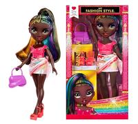 RAINBOW HIGH My Fashion Style Doll - Iris - Muñeca de Moda Coleccionable y articulada de 28 cm Color arcoíris con Conjunto de Ropa, Bolso y Zapatos, Juguete para +4 años
