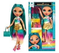 RAINBOW HIGH My Fashion Style Doll - Jewel - Muñeca de Moda Coleccionable y articulada de 28 cm Color Verde Esmeralda con Conjunto de Ropa, Bolso y Zapatos, Juguete para +4 años