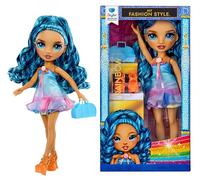 RAINBOW HIGH My Fashion Style Doll - Skyler - Muñeca de Moda Coleccionable y articulada de 28 cm Color Azul con Vestido, Bolso y Zapatos, Juguete para +4 años