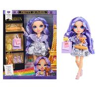 RAINBOW HIGH Pretty in Paris Fashion Doll - Violet Willow - Muñeca de Moda Coleccionable y articulada de 28 cm Color Morado con Mascota, Bolso y Accesorios, Juguete para Menores de 4 a 12 años