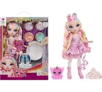 RAINBOW HIGH Rainbow Shimmers con Slime - Bella, Rosa - Muñeca de Moda de 28 cm, Viene con un Kit de Limo y una Llama de Mascota, Apto para Niños Mayores de 4 Años