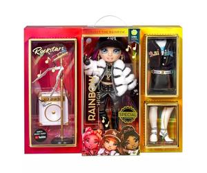 Rainbow High Rockstar Fashion Doll 2 trajes completos y elementos esenciales de banda de rock, elige Carmen Major, Vanessa Tempo, Lyric Lucas (Lyric Lucas)