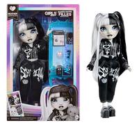 RAINBOW HIGH Muñeca Shadow High Heather Grayson 28 cm, escala de grises, blanco y negro, con peine