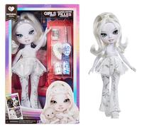 RAINBOW HIGH Shadow High Girl'S Night - Natasha Zima -Muñeca de Moda a Escala 28 cm, Pelo Blanco y Outfit Plateado con Accesorios y Peine - para Coleccionistas y Niños 6+ Años