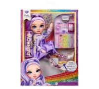 RAINBOW HIGH Sparkle and Shine - Viola (Morado) - Muñeca de Moda de 28 cm con Destellos Líquidos en Las Piernas, Agítalas para Verlas Brillar, Ideal para Niños y Niñas de 4 a 12 Años