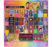 Rainbow High - Townley Girl Juego de actividades de esmalte de uñas Peel-Off para niñas, a partir de 6 años con espaciadores para los dedos de los pies y adhesivos para las uñas