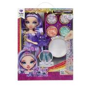 RAINBOW HIGH Rainbow Shimmers con Slime - Violeta, Púrpura - Muñeca de Moda de 28 cm, Viene con un Kit de Limo y una Ardilla de Mascota, Apto para Niños Mayores de 4 Años