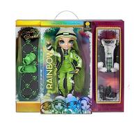 Rainbow High Winter Break Jade Hunter - Muñeca de Moda Verde con 2 atuendos, Equipo de Nieve y Pedestal - Incluye esquís, Patines, Accesorios y más - Edad: 6+ años