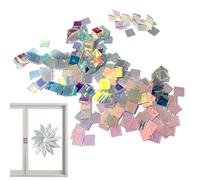 Rainbow Holographic Acrylic Squares - 100PCS Iridescent Craft Sheets