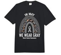 Rainbow In May We Wear Gray Brain Cancer Awareness Month Comfort Colors Adult Heavyweight T-Shirt