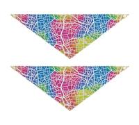 Rainbow Irregularity Bulk - Bandanas triangulares ajustables para perros, juego de pañuelos para mascotas