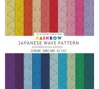 Rainbow Japanese Wave Pattern Scrapbook Papers: For Scrapbooking, Double Sided Craft Paper, Decorative DIY Junk Journals, Decoupage