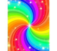 Rainbow Journal with Prompts: A Bright and Creative Guided Notebook for Writing, Positivity, and Self-Reflection: Lined and Guided Pages with ... and Rainbow Artwork | 8.5” x 11” | 120 Pages