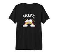 Rainbow Kawaii Womens Girls Unikitty Unicorn Nope Cat Lover Camiseta Premium