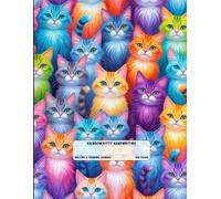 Rainbow Kitty Handwriting & Creativity Journal: Dotted Midline with Picture Space | Grades K-2 | 100 Pages for Writing and Drawing