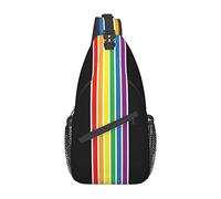 Rainbow LGBT Gay Pride Plaid Crossbody Sling Mochila Sling Bag Travel Senderismo Chest Bag Daypack para Hombres Mujeres