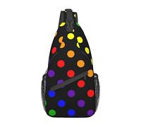 Rainbow LGBT Gay Pride Plaid Crossbody Sling Mochila Sling Bag Travel Senderismo Chest Bag Daypack para Hombres Mujeres