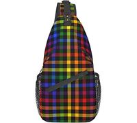 Rainbow LGBT Gay Pride Sling Bag, bandoleras Multiusos para Viajes, Senderismo, Pecho, Mochila para Mujeres y Hombres