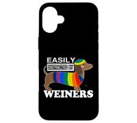 Rainbow LGBT Love Weiners Perros Amor Divertido Hombre Gay Orgullo Diversión Carcasa para iPhone 16 Plus